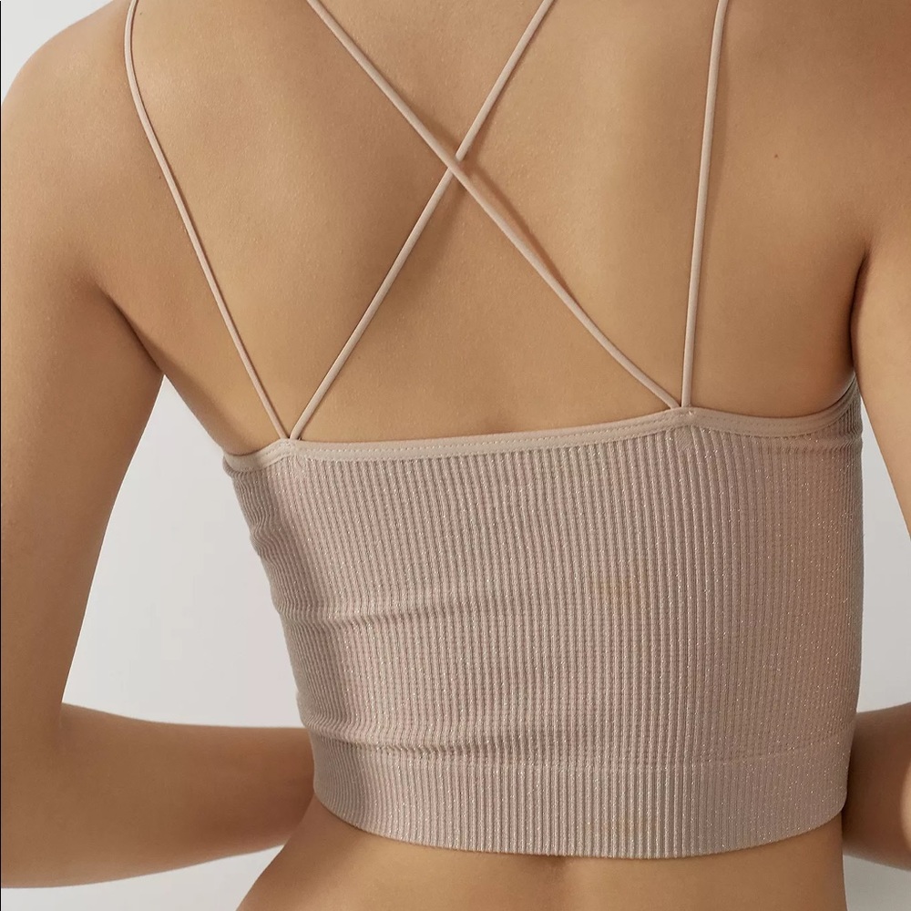 UO Cindy Sparkle Seamless Cropped Cami